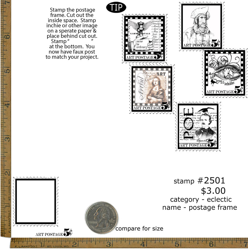 #2501 - Postage Frame - Eclectic